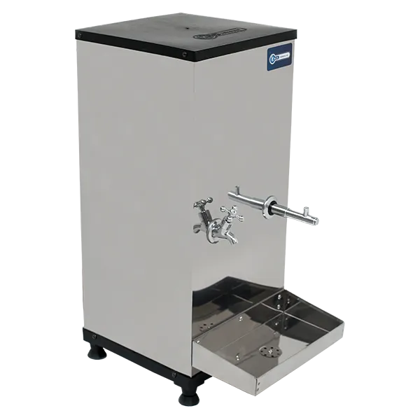 Bebedouro Industrial Knox KF02B inox com a opção de torneira a jato, que libera a água ao apertar