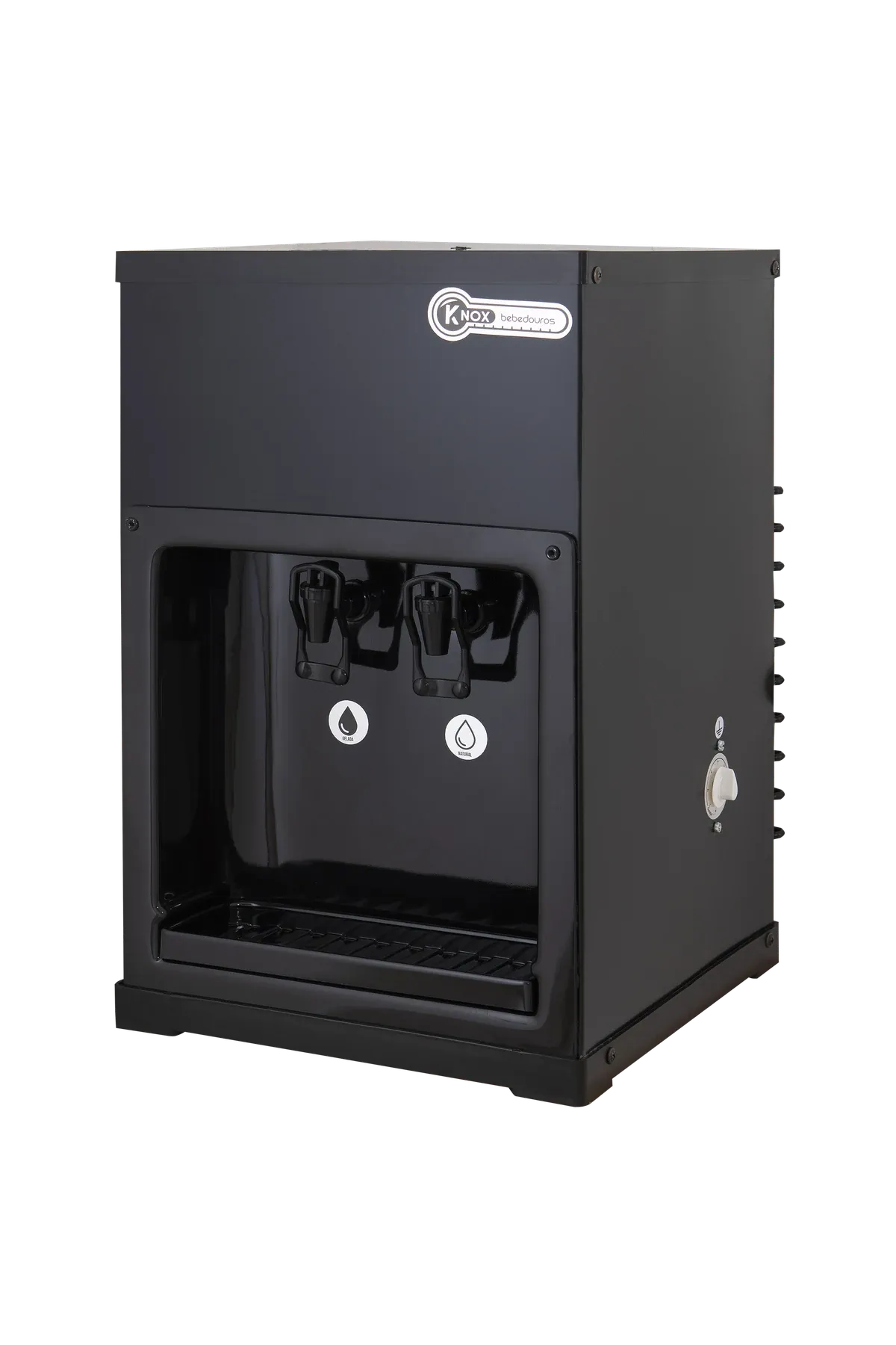 Vista em perspectiva do Bebedouro Industrial Knox KX01 Black